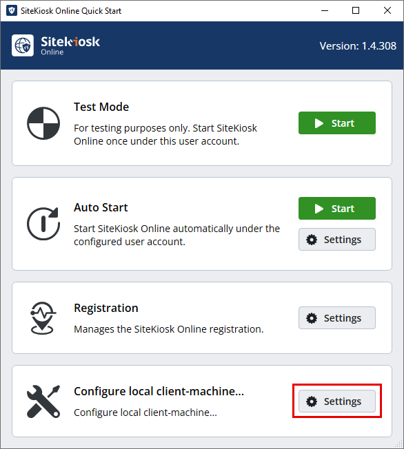 Configure local client machine